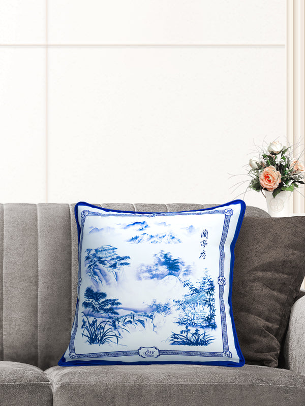 Poets of the Orchid Pavilion Cushion Cover