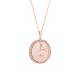 Divine Grace Pendant  -  18kt Rose Gold with Pink Opal